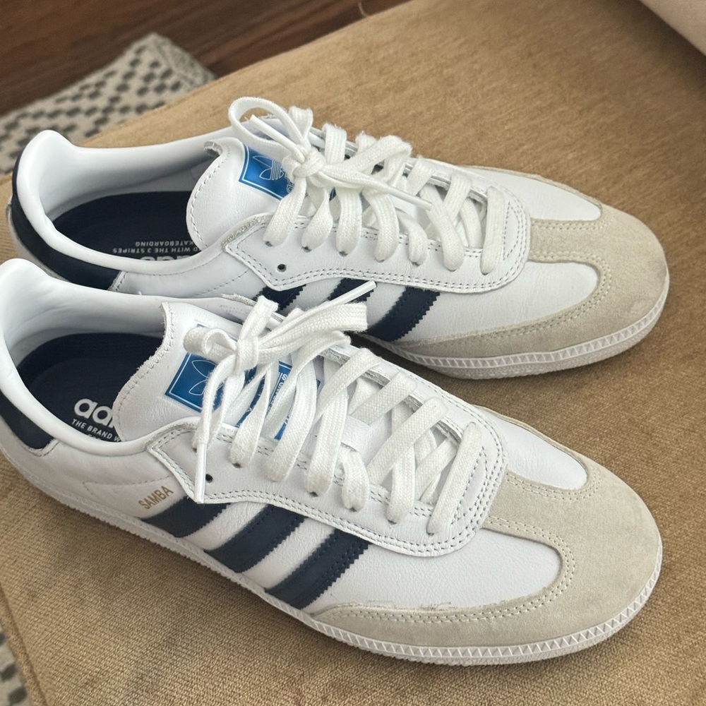 Adidas Samba ADV - White Shadow Navy - Size 8.5 US Men’s